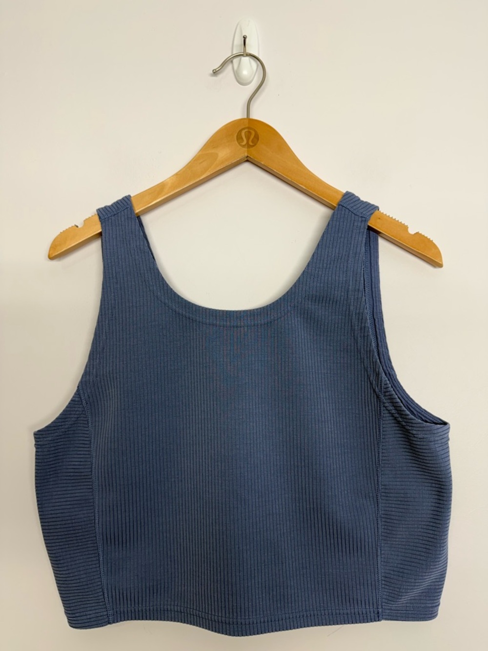 Lululemon Ribbed Softstreme Cropped Tank Top Oasis Blue Size 12